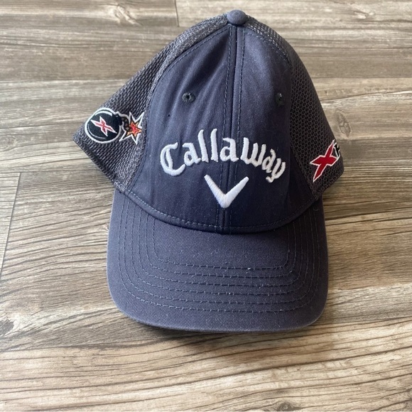 Callaway Golf Hat X Hot Odyssey Hex Gray Tour Hat Cap Fitted Size Med/Large - Picture 8 of 8